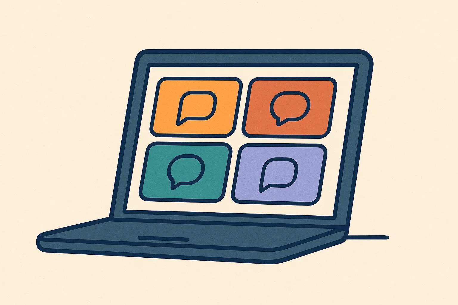 Franz app catalog open with a glowing plus button and a grid of messaging service icons in a dark UI